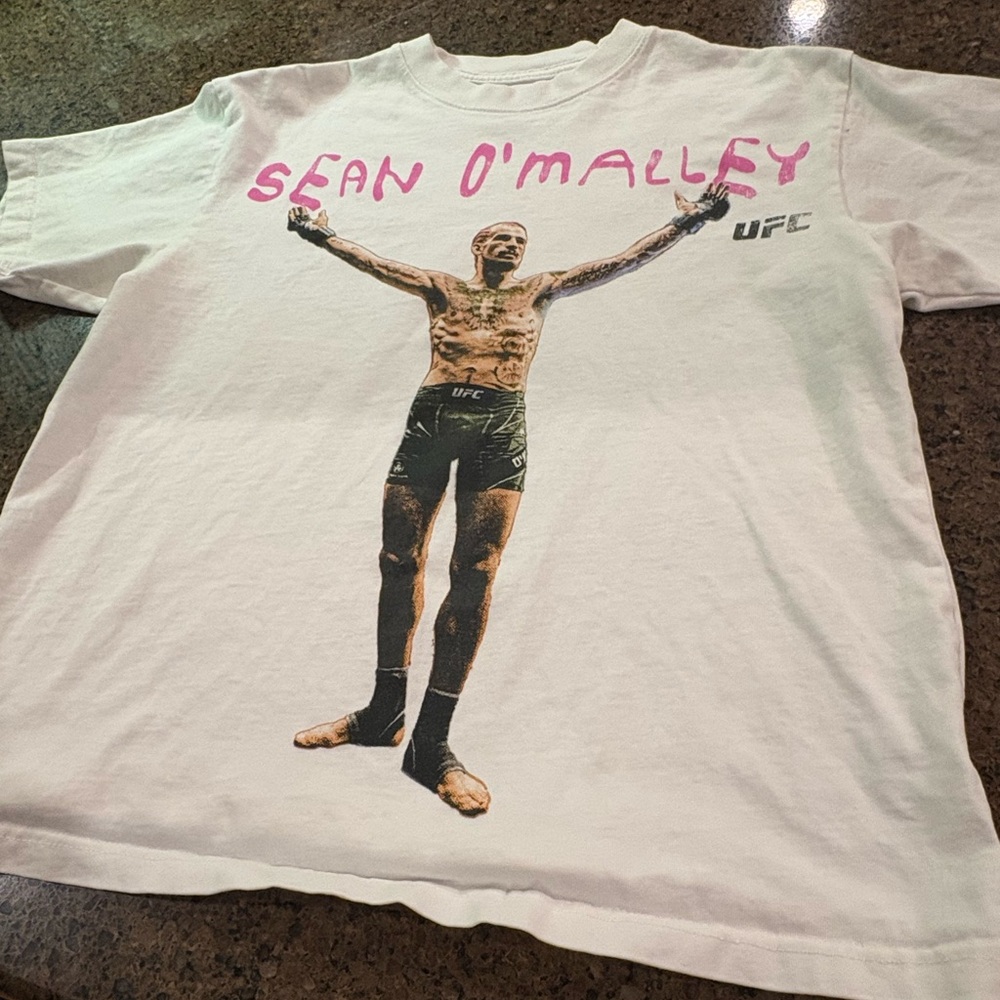 UFC White and Pink Graphic Tee